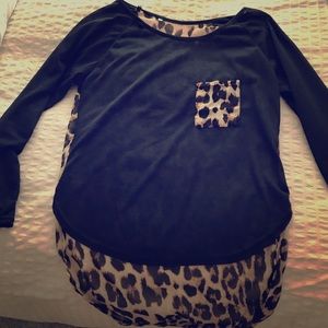 Black & Leopard Long Sleeve